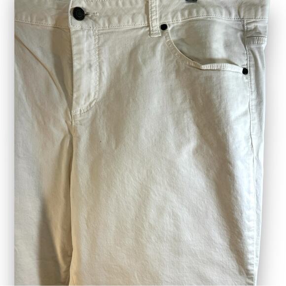 TALBOTS Heritage Ivory Boot Cut Jeans with brown hardware SZ 20WP - Picture 5 of 15